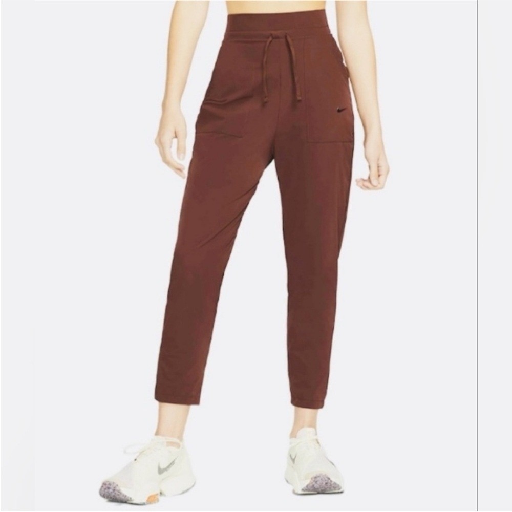 Nike Bliss Victory Pants Womens XL Short Burgundy Dri-FIT 7/8 Tapered CU4603-273